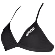 WOMEN'S SOLID TIE BACK BIKINI TOP - BLACK